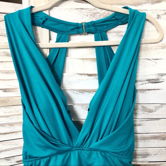 Mainstream Peacock Blue One Piece Swimsuit 8 - Picture 5 of 8